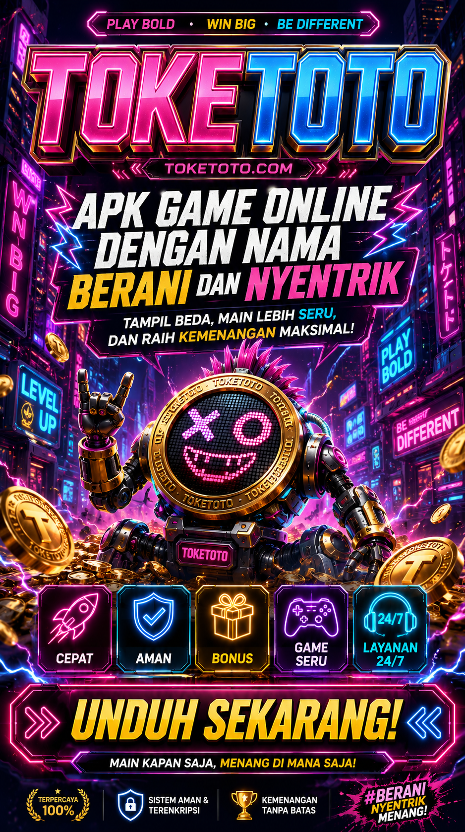 Galeri pratinjau visual TOKETOTO build APK resmi terbaru